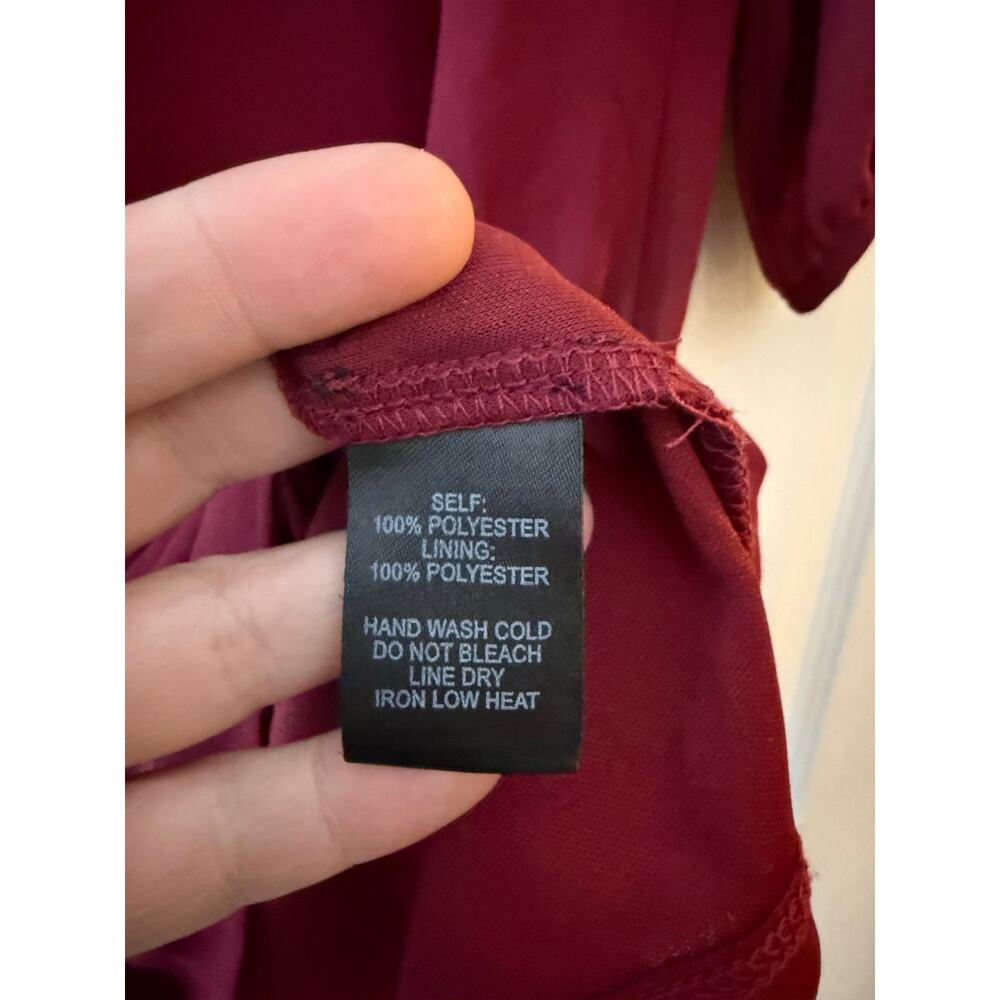 Long Sleeve Maroon Lulus Dress Size XSmall - Picture 5 of 6